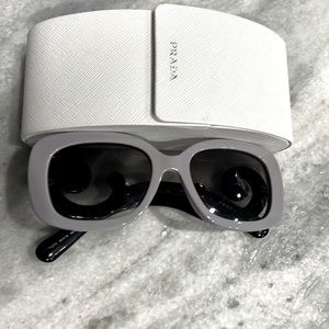 Prada grey and black sunglasses with hard case